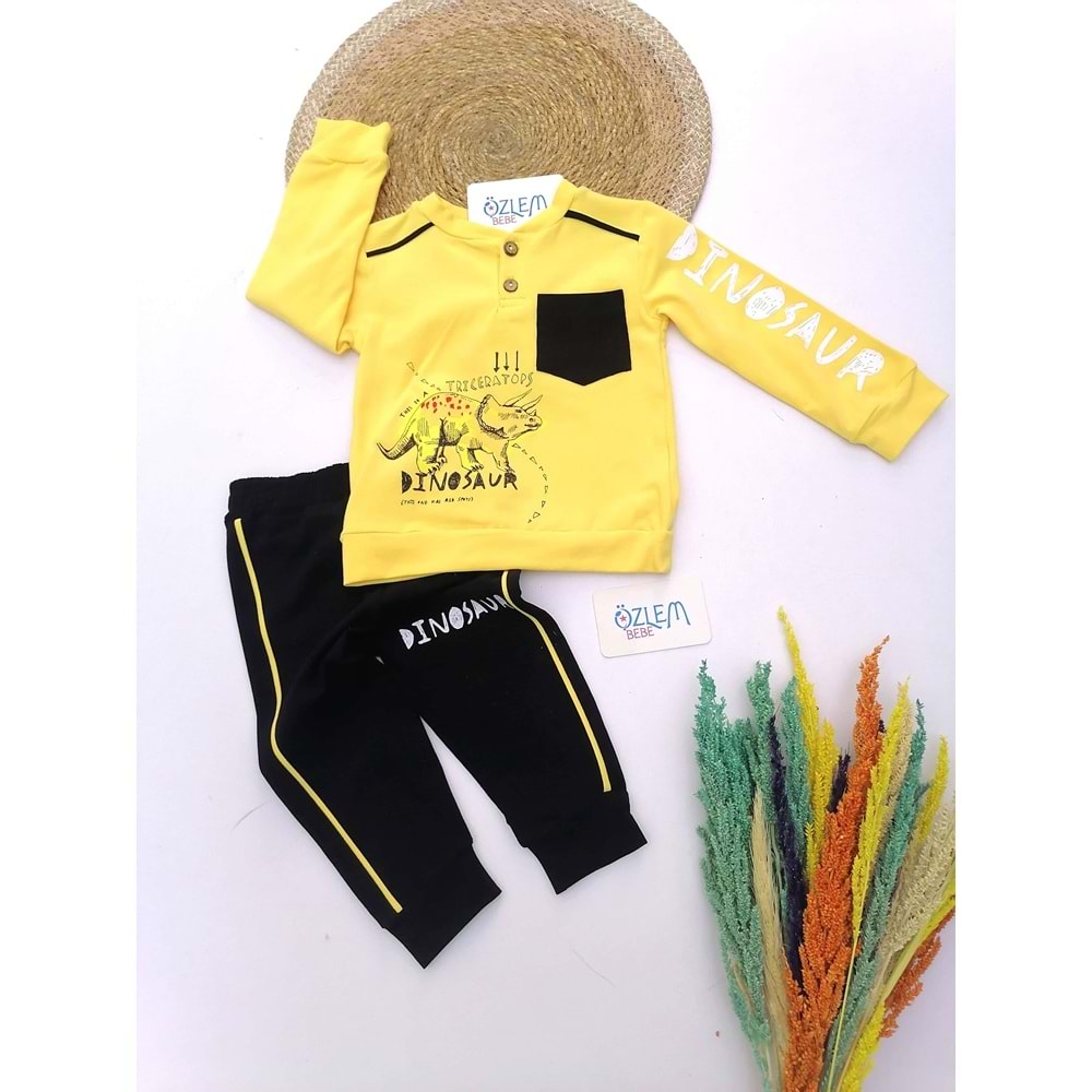 Dinasourus Figürlü Cepli 2'li Takım