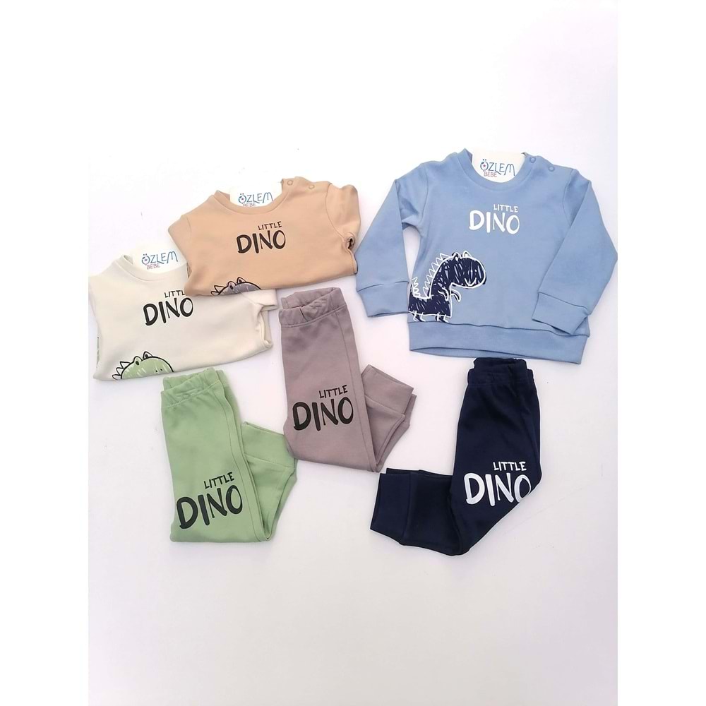 Little Dino Figürlü 2'li Eşofman Takım