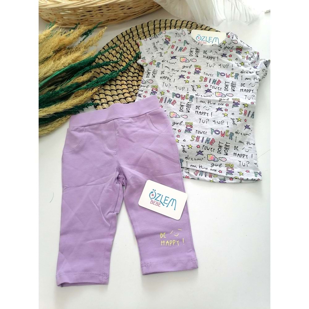 Yıldız Yıldız Desenli Tişört&Tayt 2'li Takım