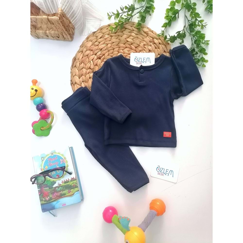 Lacivert Ribana 2'li Takım