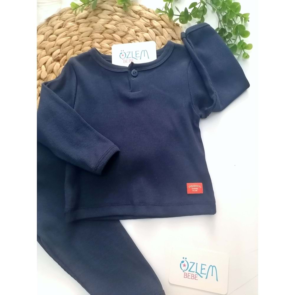 Lacivert Ribana 2'li Takım