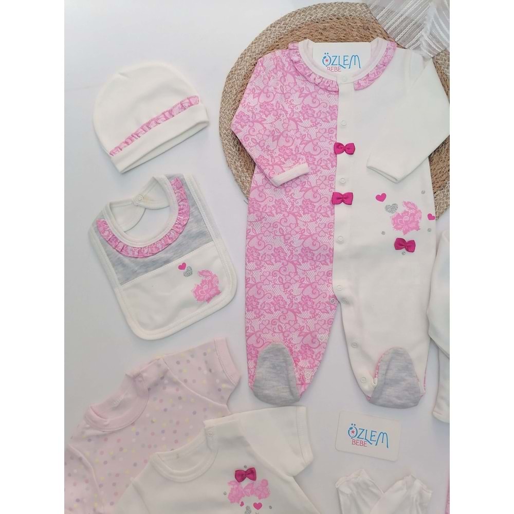 Gül Desenli 8'li Hastane Çıkışı