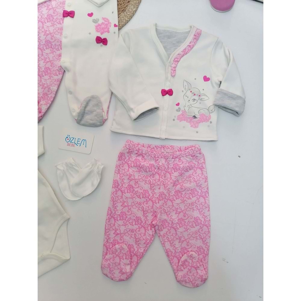 Gül Desenli 8'li Hastane Çıkışı