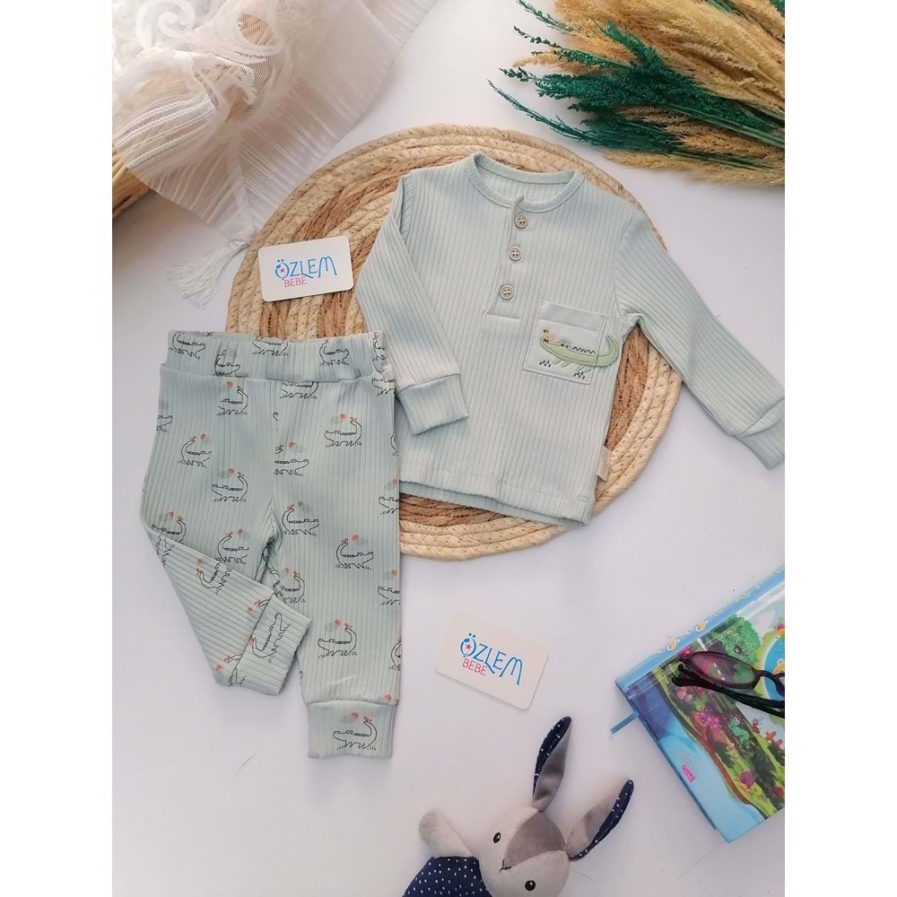 Timsah Desenli Ribana 2'li Takım