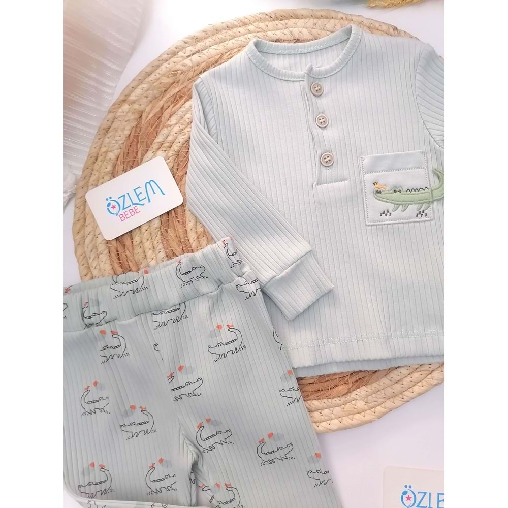 Timsah Desenli Ribana 2'li Takım