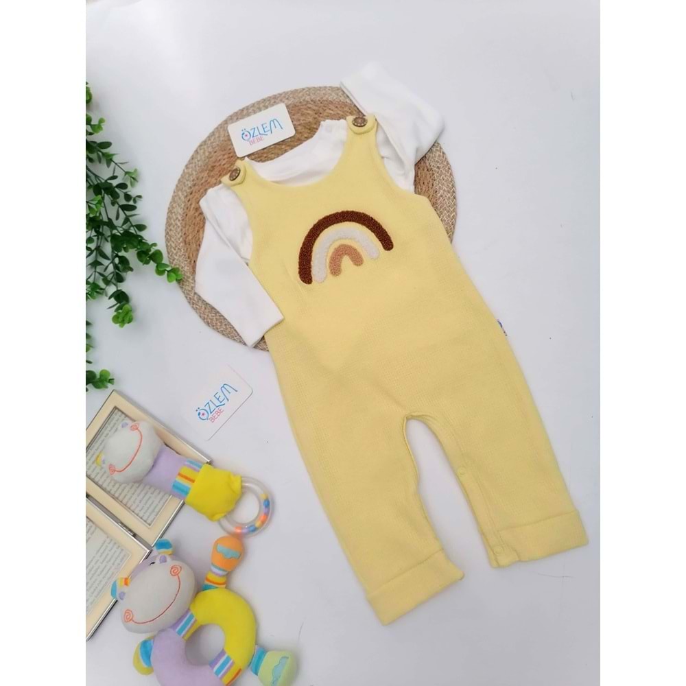 Gökkuşağı Askılı 2'li Bebek Tulumu