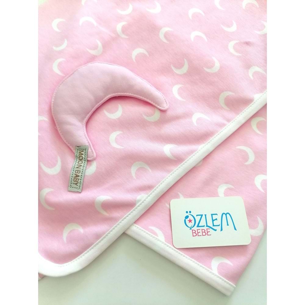 Ay Baskılı Penye Battaniye