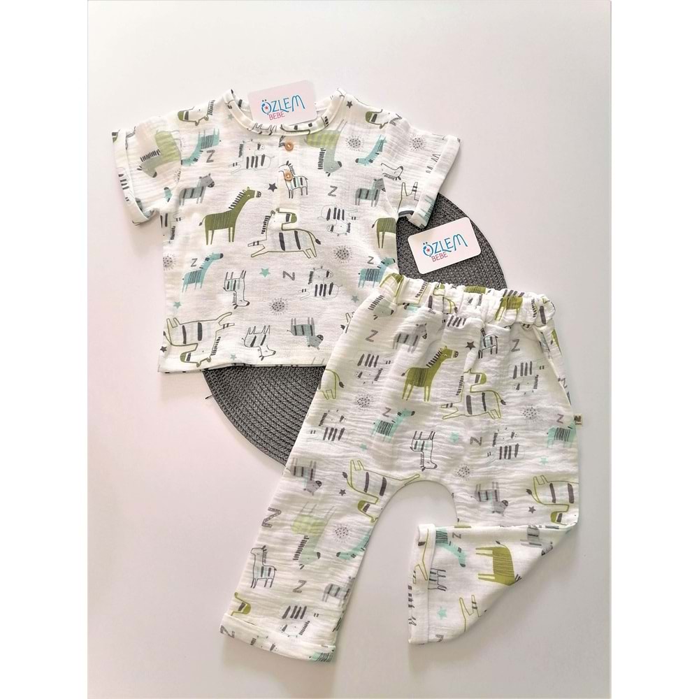 Çılgın Zebra Müslin Takım