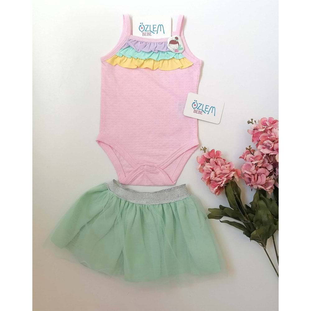 Tütülü Fıstık Etekli Takım