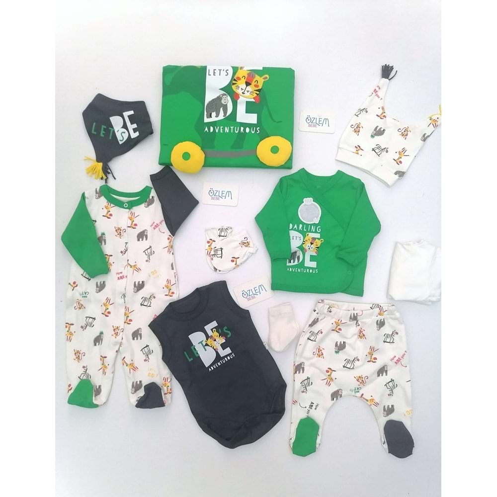 Safari Desenli 10'lu Hastane Çıkışı