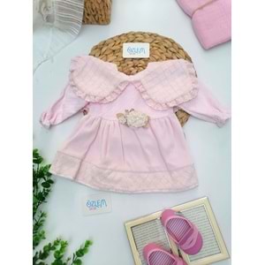 Güpürlü Geniş Yaka Kadife Elbise