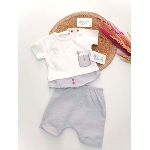 Leylek Nakış Pötikare Şortlu 2'li Takım