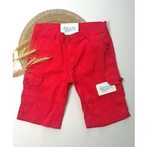 Kargo Cepli Pamuklu Şort