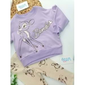 Bambi Fırfır Kol Ribana Tayt 2'li Takım