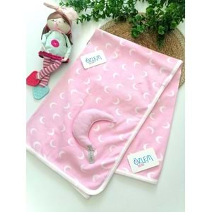 Ay Baskılı Penye Battaniye