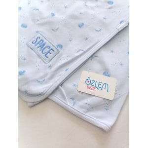 Ay Baskılı Penye Battaniye