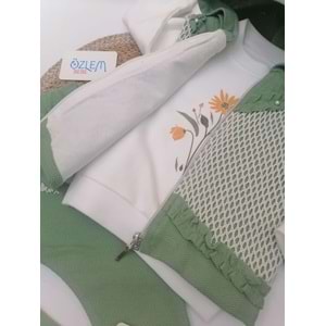 File Model Yelekli Yeşil 3lü Takım