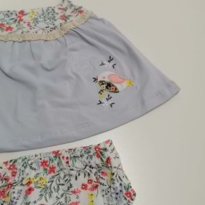 Kuş Figürlü Eflatun Bebek Takım