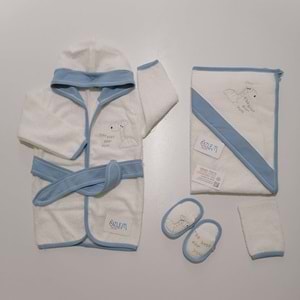 Zürafa Figürlü Havlu&Bornoz Seti