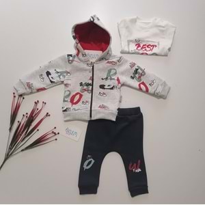 Best Bro Ever Gri 3'lü Takım