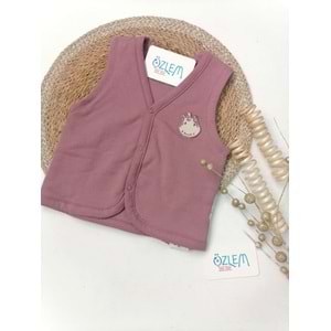 Organik Pamuk Mürdüm Yelek