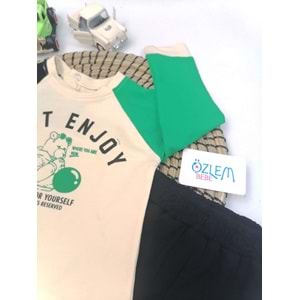 Yeşil&Krem 2'li Erkek Takım