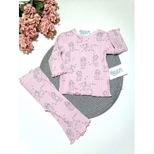 Şeker Kedi Pembe Bebek Takım