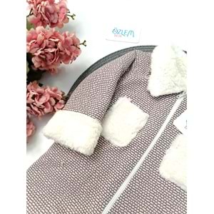 Yakası Kürklü Welsoft Somon Astronot Tulum