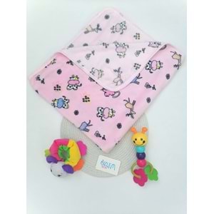 Neşeli Hayanlar Pembe Battaniye