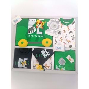 Safari Desenli 10'lu Hastane Çıkışı