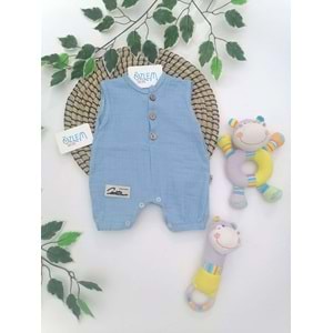 Hakim Yaka Mavi Müslin Tulum