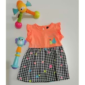 Sevimli Meyveler Turuncu Elbise