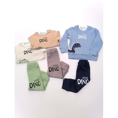 Little Dino Figürlü 2'li Eşofman Takım