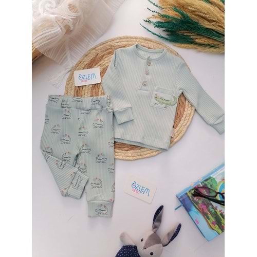 Timsah Desenli Ribana 2'li Takım