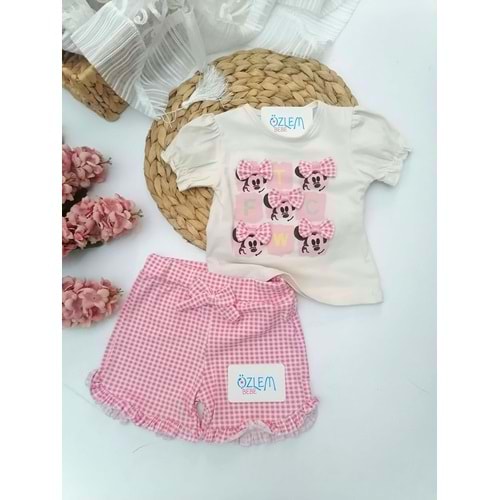 Kurdeleli Minie Pötikare Şort 2'li Takım