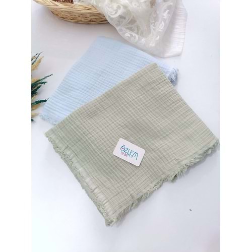 Saçaklı 4 Kat Müslin Battaniye (90*110)