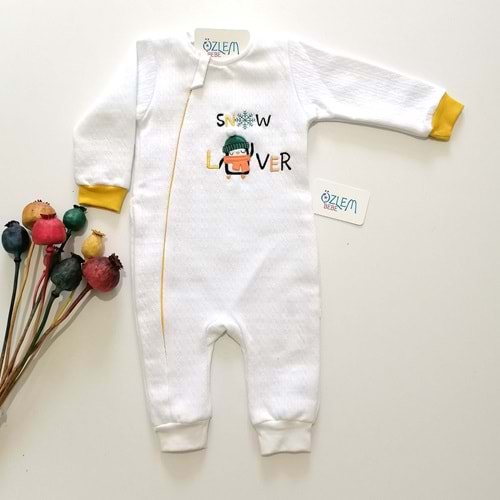 Snow Lover Kapitone Beyaz Tulum