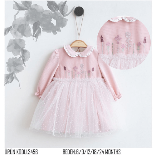 Gül Kurusu Çiçek Buketi Elbise