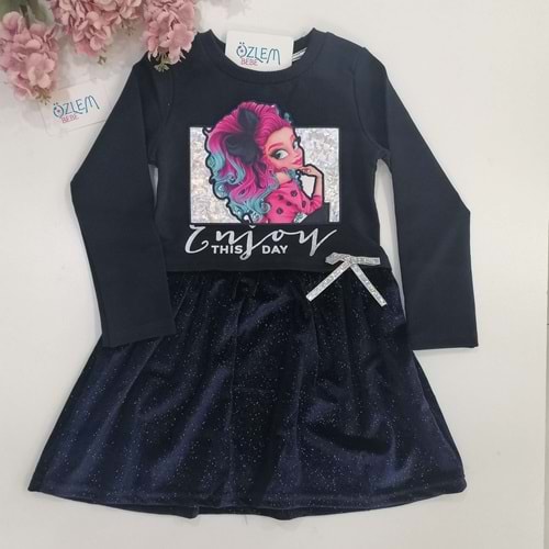 Enjoy Lacivert Kiloş Elbise