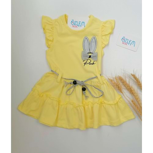 Sevimli Sarı Tavşan Elbise