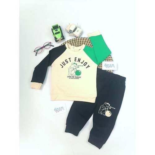 Yeşil&Krem 2'li Erkek Takım