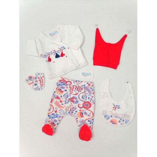 Nakış Desenli 5'li Hastane Çıkışı