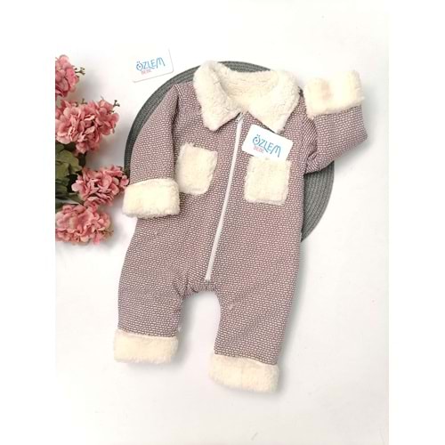 Yakası Kürklü Welsoft Somon Astronot Tulum