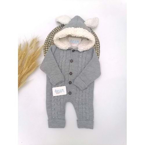 Tavşan Kulaklı Gri Astronot Tulum