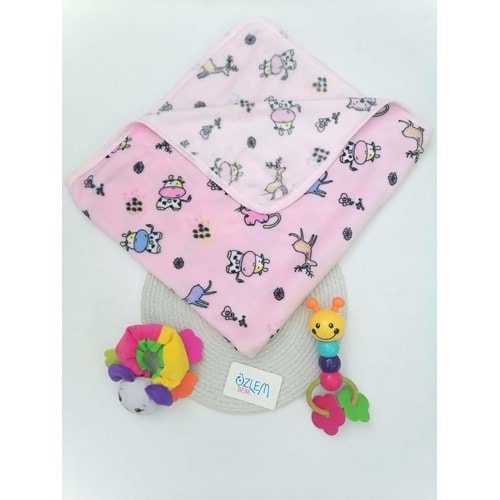 Neşeli Hayanlar Pembe Battaniye