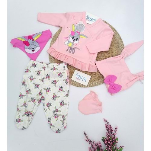 Buggs Bunny Pembe 5'li Hastane Çıkışı