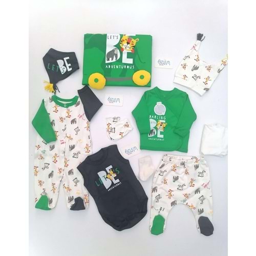 Safari Desenli 10'lu Hastane Çıkışı