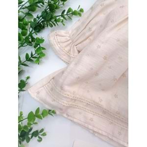 Yonca Desen Biye Yaka Müslin Elbise