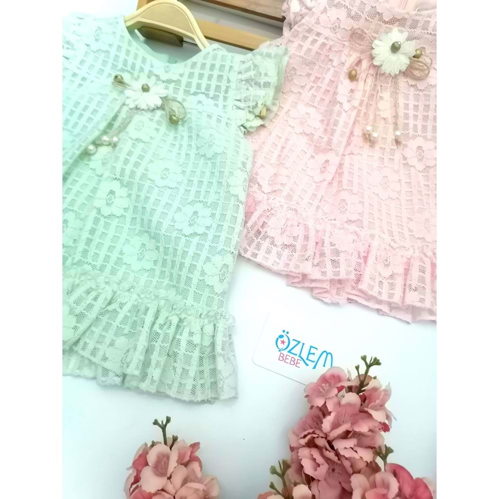 Rasel Gül Desenli Elbise