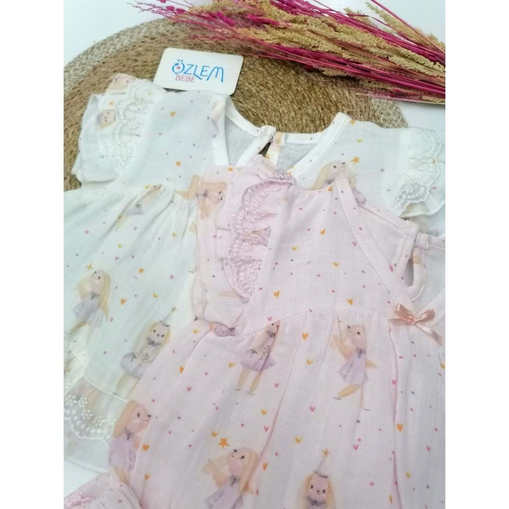 Balerin Tavşan Fistolu Müslin 2'li Takım